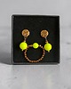 komplet biżuterii RAZEM TANIEJ! Swarovski neon pearls : neon yellow : kolczyki & pierścionek