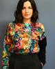 bluza bez kaptura damska Nietypowa bluza bawełniana - Kolorowe Kwiaty