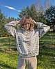 bluza z kapturem damska Bluza dresowa z kapturem w cętki
