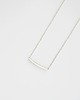 srebrne naszyjniki Rhodium Plated Square Tube Necklace