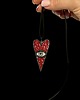 wisiory Czerwony Naszyjnik Wisior szklany Amulet Trzecie oko Witraż w stylu Tiffany