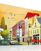 obrazy OBRAZ NA PŁÓTNIE - 120x80cm KOLOROWE KAMIENICZKI