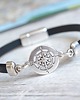 bransoletki skórzane bransoletka SKÓRA MAGNETO MINIMAL KOMPAS BLACK