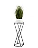 kwietniki Kwietnik Metalowy Stripes Black and White 70 cm