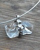 srebrne naszyjniki Jasny  Kwarc dymny  - naszyjnik  - pojedynczy akcent