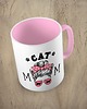 kubki Kolorowy kubek z hasłem CAT MOM - mix kolorów