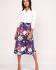 spódnice midi SPÓDNICA ROZKLOSZOWANA ZA KOLANO, SP119 KWIATY