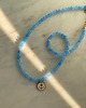 chokery Błękitny naszyjnik z kamieni
