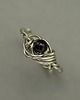 pierścionki - różne Pierścionek regulowany czarny onyks wire wrapping