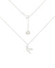 chokery Srebrny choker pancerka z kolibrem