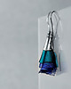 kolczyki wire wrapping Srebrne kolczyki wiszące PAWIE OKO