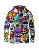 bluza z kapturem damska Damska Bluza Expres Zamek DR.CROW Graffiti Bizarre