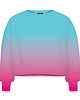 bluza bez kaptura damska DR.CROW Bluza Krótka CROP Ombre Mint Pink