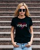 t-shirt damskie Koszulka damska organiczna SERCE VOLLEYBALL