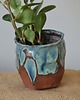 doniczki FASET_osłonka ceramiczna_lazurowy turkus