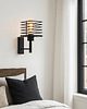 kinkiety Czarny kinkiet do sypialni w stylu loftowym ANDULO LOFT