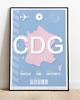 plakaty Plakat lotniczy - Paryż CDG