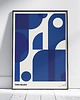 plakaty Plakat abstrakcyjny, abstrakcja, geometria - Dwa Odcienie Niebieskiego