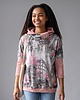 bluza z kapturem damska Bluza Auri Lili Guna Paryż różowe parasolki oversize M/38 unikat