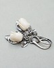 kolczyki wire wrapping Róże - cream rose vol. 7 - kolczyki