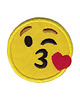 naszywki na ubrania Naszywka naprasowanka EMOJI CAŁUS Z SERCEM termoprzylepna haft 5,5cm