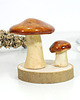figurki i rzeźby 2 ceramiczne grzybki  ceramiczne - domowy las