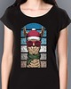 t-shirt damskie Koszulka damska organiczna Świąteczna Lama
