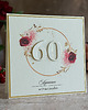 kartki scrapbooking Ręcznie robiona kartka na 60. urodziny z personalizacją, BH 50