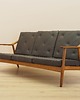 sofy i szezlongi Sofa dębowa Brockmann Petersen, skóra naturalna, duński design lat 70.