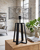 lampy stołowe Czarna duża lampa stołowa do salonu sypialni loftowa druciana WOLOS LOFT