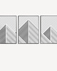plakaty Czarno-białe plakaty graficzne, góry, abstrakcja geometryczna, do biura.