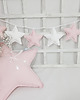karuzele i girlandy do łóżeczka Girlanda gwiazdki pudrowy róż_biel