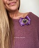 broszki Niesamowita Brosza z fioletowym kryształem New