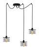 lampy wiszące Industrialna 3-płomienna lampa wisząca pająk do salonu GALO LOFT L3