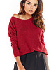 swetry damskie  Sweter B333 bordo