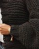 kardigany damskie Grafitowy kardigan oversized  merino bulky