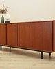komody Sideboard tekowy z lat 60. z barkiem i drzwiami przesuwnymi