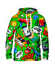 bluza z kapturem damska Damska Bluza z kapturem DR.CROW Komiks Green