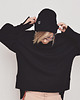 bluza bez kaptura damska Czarny Półgolf Bluza Turtleneck