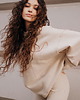 bluza bez kaptura damska So favourite sweatshirt beige konopia