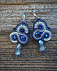 kolczyki soutache Granatowo-szare kolczyki soutache