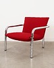 fotele Fotel czerwony, włoski design, lata 70, produkcja: Włochy