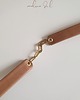 chokery CHOKER skóra naturalna brązowy camel naszyjnik łańcuch Glamrock