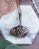 wisiory Miedziany wisiorek wire wrapping z ametystem #525
