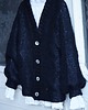 swetry damskie  Champagne Button Cardigan Black