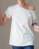 t-shirt damskie Biały Oversize bez nadruku