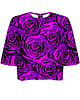 t-shirt damskie DR.CROW T-shirt Krótki CROP Purple Roses