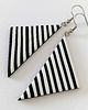 kolczyki z masy plastycznej Kolczyki trójkątne w paski