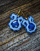 kolczyki soutache Niebieskie kolczyki soutache