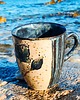 kubki Ceramiczny kubek ręcznie malowany - kwiaty